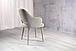 Сучасний стілець для вітальні з підлокітниками M-234 Натуральний Льон, ніжки капучино Vetromebel, фото 3