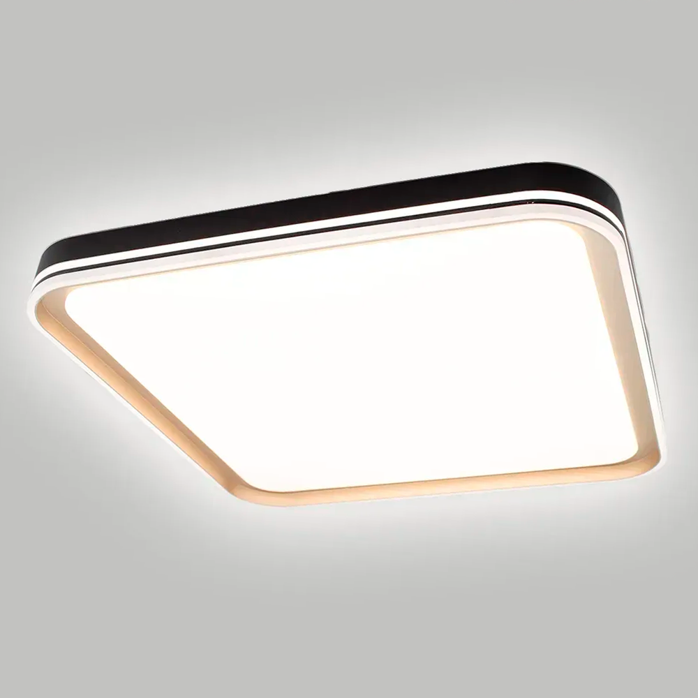 Світлодіодний LED світильник GABO 90W S Esllse люстра 2900К-6500К 505×85мм ON/OFF BLACK/GOLD квадратний чорний золото