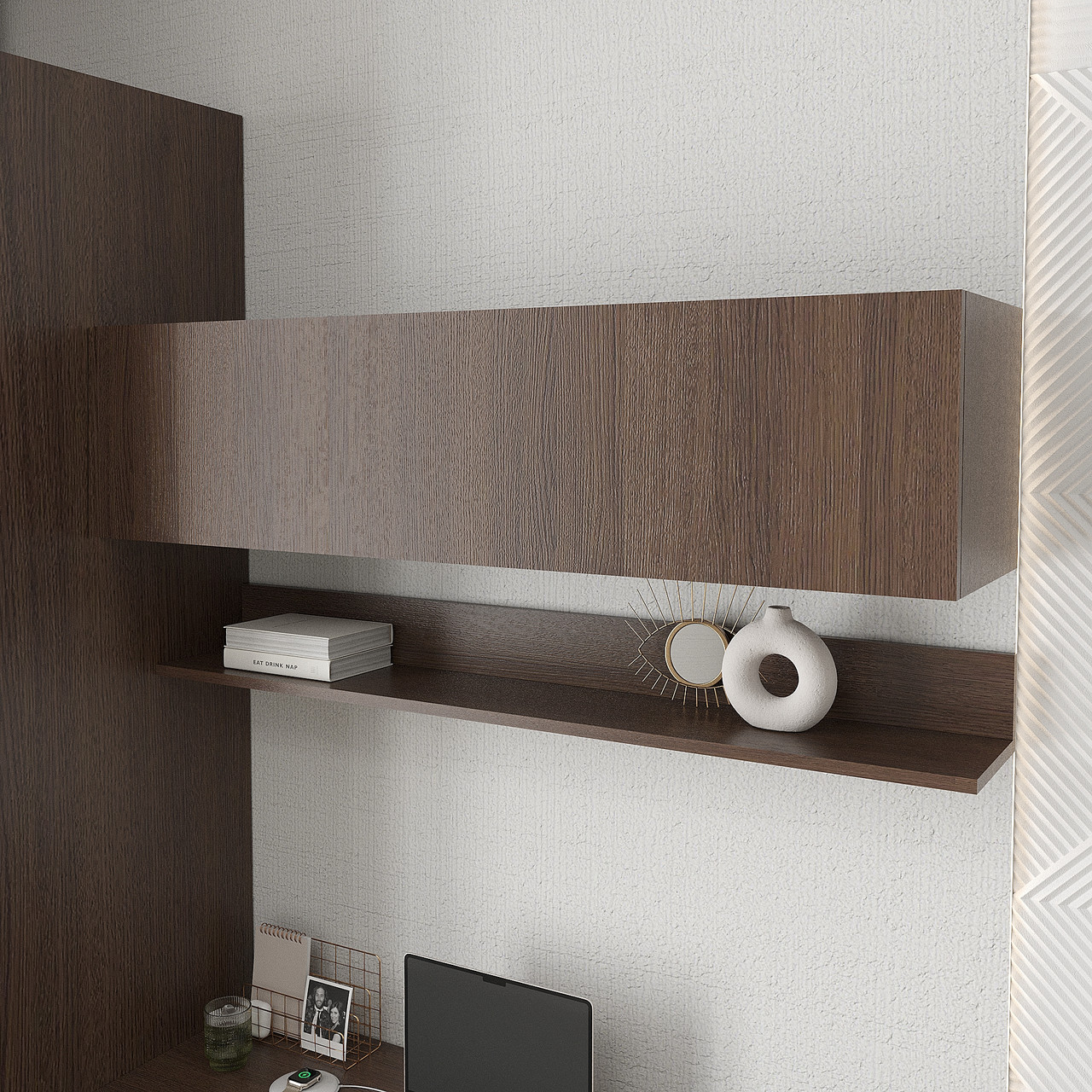 Книжкова підвісна полиця Ейр Венге Магія, фото 1