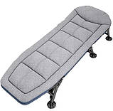 Кемпінгове розкладне ліжко "Комбат" крісло-лежак Jet Folding-Bed з подушкою і матрацом 180×60×30, фото 4