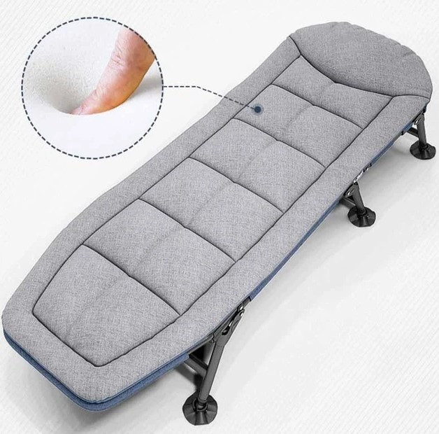 Кемпінгове розкладне ліжко "Комбат" крісло-лежак Jet Folding-Bed з подушкою і матрацом 180×60×30