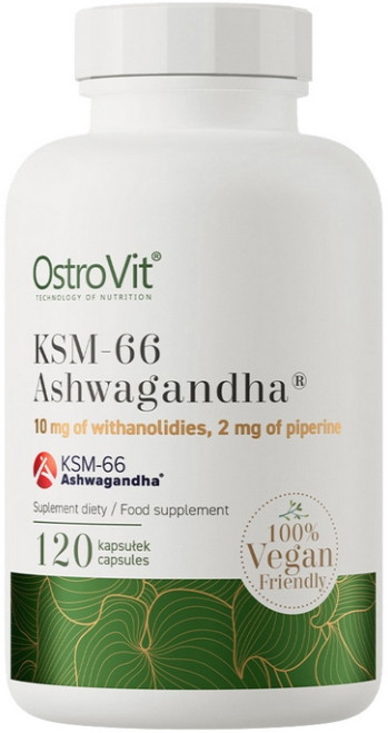 Ашваганда високої концентрації OstroVit Ashwagandha KSM-66 120 caps, фото 1