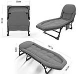 Кемпінгове крісло-лежак Jet Folding-Bed шезлонг для дачі, осаду та тераси 180×60×30, фото 3