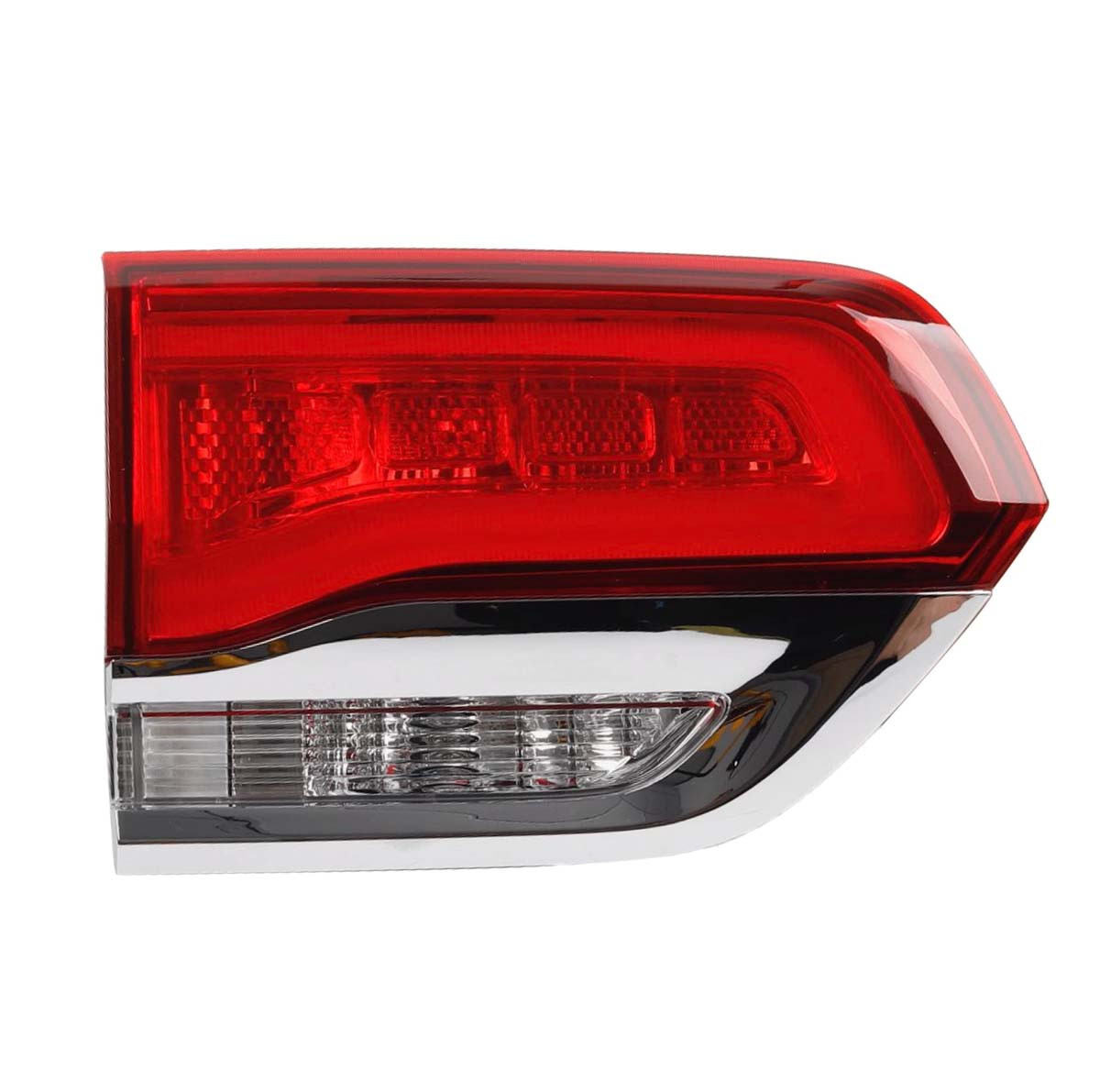 Задній ліхтар Jeep Grand Cherokee 2013-2021 лів. (без ламп) (W16W/LED) (внутрішній хром вставка) 333-1306L-AC, фото 1