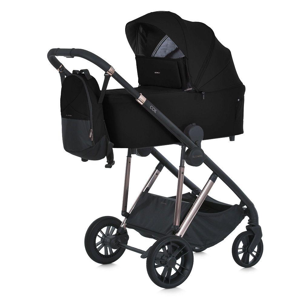 Універсальний коляска 2в1 El Camino Coil ME 1190 Jet Black (чохлол, дощовик, москітна сітка, рюкзак)