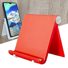 Настільна підставка під телефон, смартфон, планшет від 4 до 7.9 дюймів складна, універсальна червона