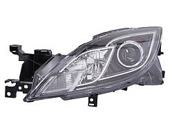 Фара передня Mazda 6 GH 2007-2010 ліва H9/H11, чорна рамка, авт./мех.рег. 216-1155L-LDEM2