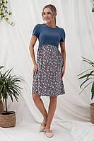 Літня сукня для вагітних та годування Gwinnett DR-25.012 джинсово-синя