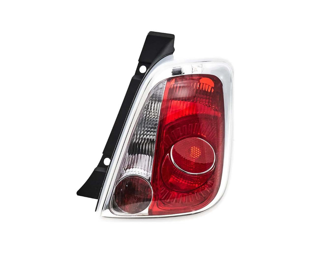Задній ліхтар Fiat 500 07-15/500E 07-17 2007-2017 правий (без ламп) (P21W*2/PY21W/R10W) (хром рамка) 661-1931R-LD-UE, фото 1