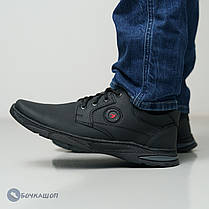 Кросівки чоловічі чорні з прошитою підошвою, фото 2