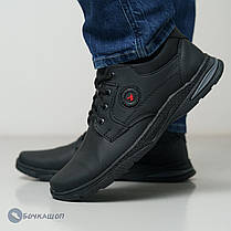 Кросівки чоловічі чорні з прошитою підошвою, фото 3