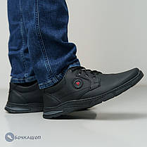 Кросівки чоловічі чорні з прошитою підошвою, фото 4