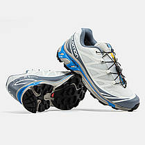 Чоловічі Кросівки Salomon XT-6 Advanced Gore-Tex Grey Blue / Саломон ХТ-6 Адванст Гор Текс Сірі з Синім, фото 6
