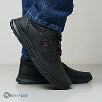 Кросівки чоловічі чорні з прошитою підошвою, фото 5