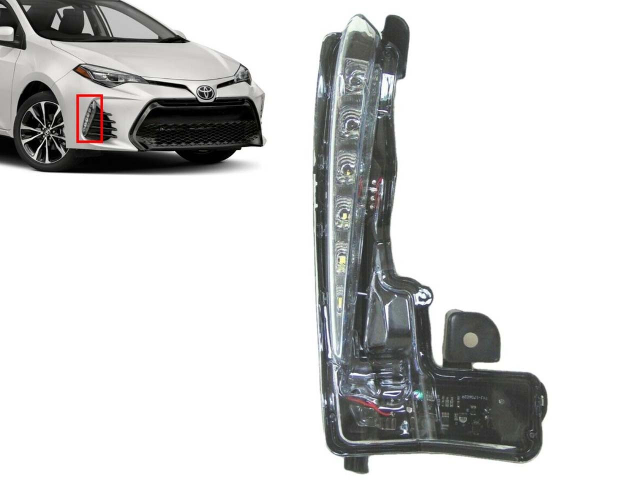 Протитуманний ліхтар Toyota Corolla E17 USA 2016-2019 передн. прав. (LED). (SE/XSE) 312-1660R-AS, фото 1