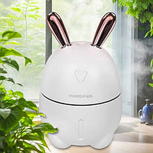 Ультразвуковий зволожувач повітря та нічник 2 в 1 Humidifiers Rabbit, Білий