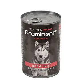 Корм для собак Prominent DOG 947428 ЯЛОВИНА ТА ПЕЧЕНЬ 415 г, Преміум корм для собак Prominent