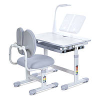 Парта дитяча розтишка регульована з лампою та стільцем (M 6136-11)