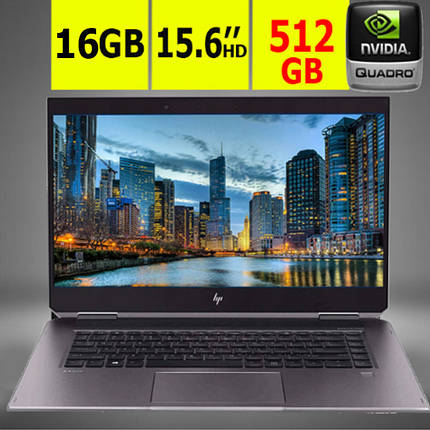 ІГРОВИЙ Ноутбук HP ZBook Studio G5 i7-8850H( Nvidia Quadro P1000 4GB ) 16Gb/512 SSD 15.6", фото 1