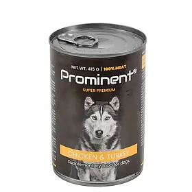 Корм для собак Prominent DOG 947442 КУРИЦЯ ТА ІНДЕЙКА 415 г, Преміум корм для собак Prominent