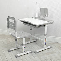 Парта дитяча розтишка регульована з лампою та стільцем ( M 4428-11)