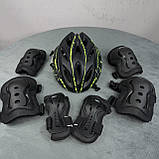 Якісний комплект захисту, шолом з окулярами + наколінники, налокітники, рукавички, фото 8