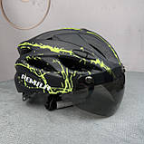 Якісний комплект захисту, шолом з окулярами + наколінники, налокітники, рукавички, фото 2