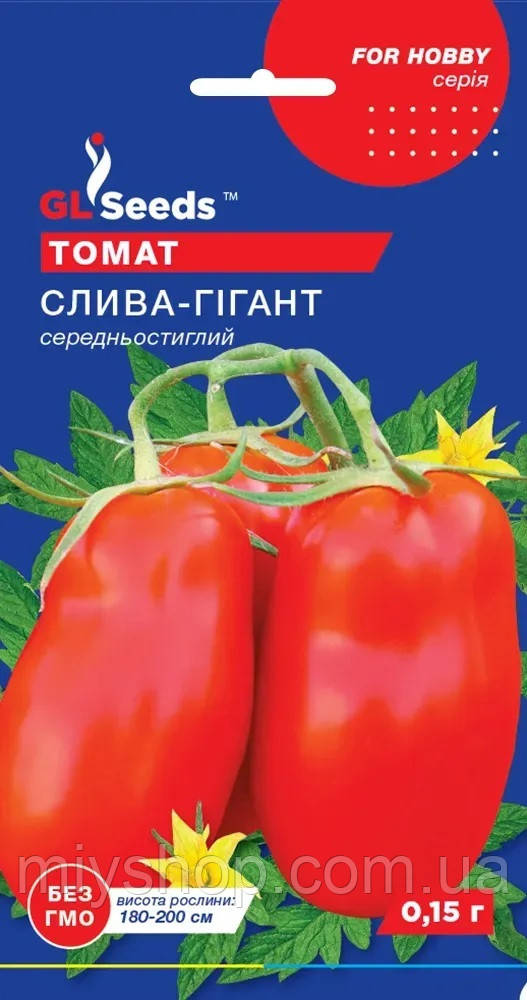 Томат високорослий сердньостиглий Слива-гігант 0,1 г