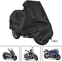 Захисний чохол-тент для мотоцикла 205х130х70см, Розмір L, Чорний / Водонепроникна накидка на мотоцикл