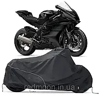 Захисна накидка на мотоцикл 207х145х70 см, Розмір XL, Чорний / Чохол для мотоцикла / Тент для мотоцикла