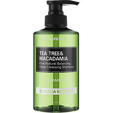 Шампунь балансувальний "Акація Моринга" Kundal Tea Tree & Macadamia Deep Cleansing Shampoo Acacia Moring 500 мл