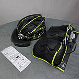 Якісний комплект захисту, шолом з окулярами + наколінники, налокітники, рукавички, фото 4