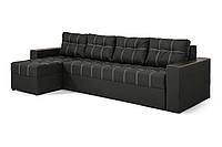 Кутовий диван Комфорт Плюс 3 м (300 × 150 см, мікророгожка, чорний) ІМІ