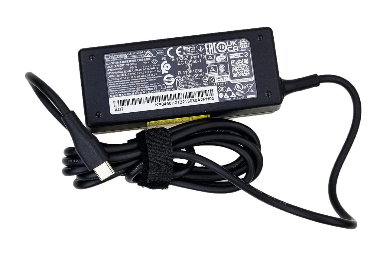 Блок живлення Chicony Type-C 45W для ноутбуків Acer Lenovo HP та ін. Оригінал - фото 1 - id-p2560645938