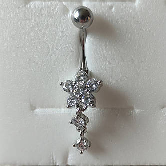 Банан для пірсингу пупка Квітка PPBP-82, фото 3