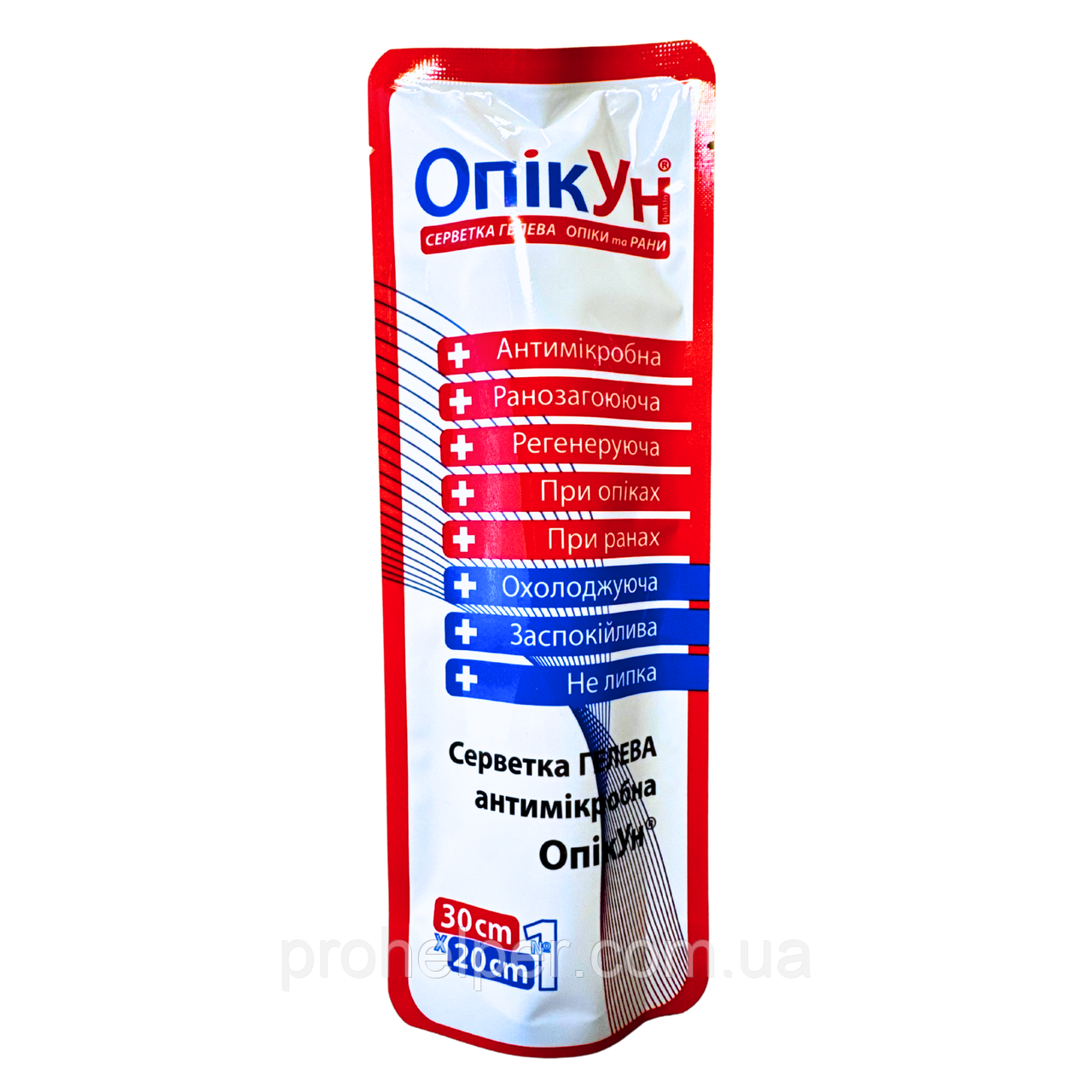 Протиопікова гелева серветка «Опікун» 30 × 20 см, фото 1