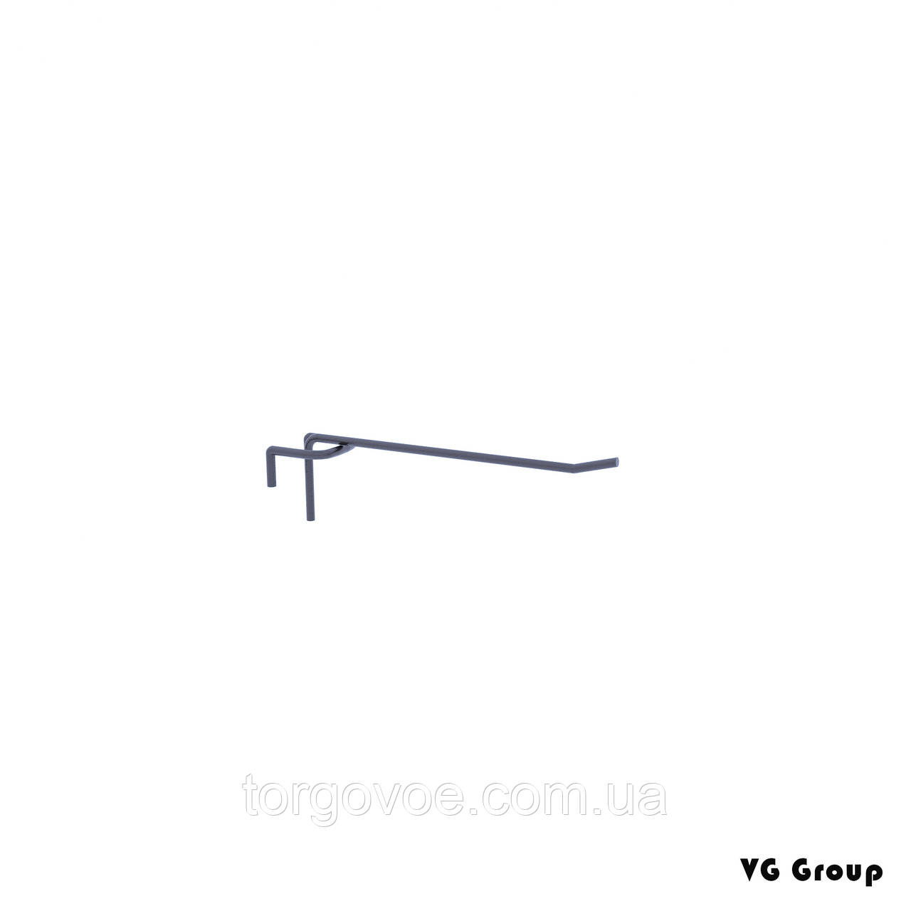 Гачок одинарний 10 см на сітку, товщина 5мм. Гачки для торговельного обладнання.