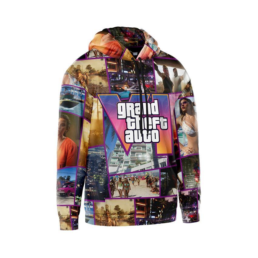 Худі чоловіче з принтом «ГТА. Комп’ютерна гра. Grand theft auto. Computer Game»