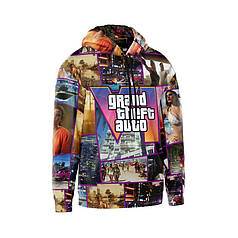 Худі чоловіче з принтом «ГТА. Комп’ютерна гра. Grand theft auto. Computer Game»
