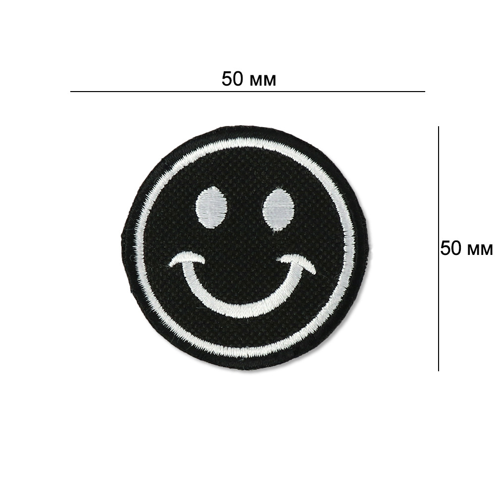 Нашивка на одяг, Смайл, 5*5 см, фото 1