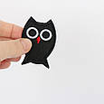 Нашивка на одяг, Сова, 3,5*5,5 см, фото 3