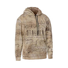 Худі чоловіче з принтом «Мапа Зони. Сталкер 2: Серце Чорнобиля. S.T.A.L.K.E.R 2»