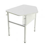 Комплект учнівський стіл парта 1-місний без полиці та стілець із пластиковим моноблоком зріст №4-7, фото 4