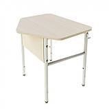 Стіл учнівський 5-кутній ростова група №4-7 Парта для учнів регулюється по висоті, фото 3