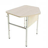 Комплект учнівський стіл парта 1-місний без полиці та стілець із пластиковим моноблоком зріст №4-7, фото 5