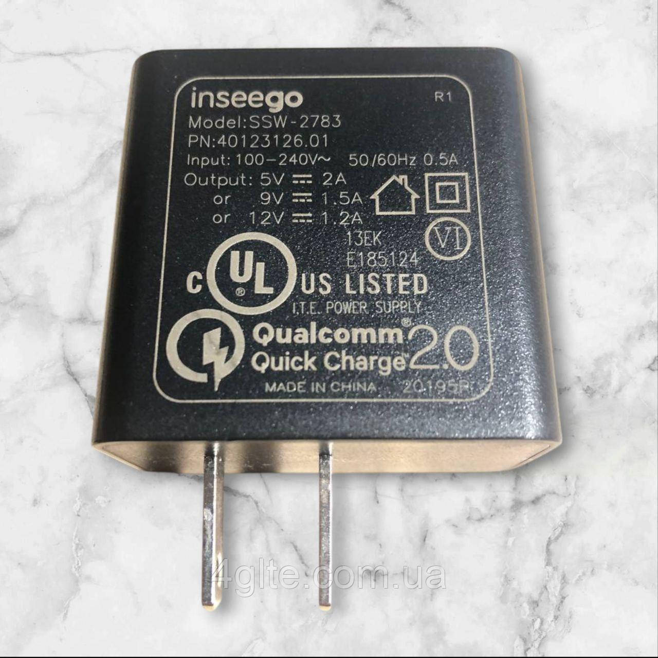 Мережевий зарядний пристрій/швидке заряджання/адаптер Quick Charge 2 Black, фото 1