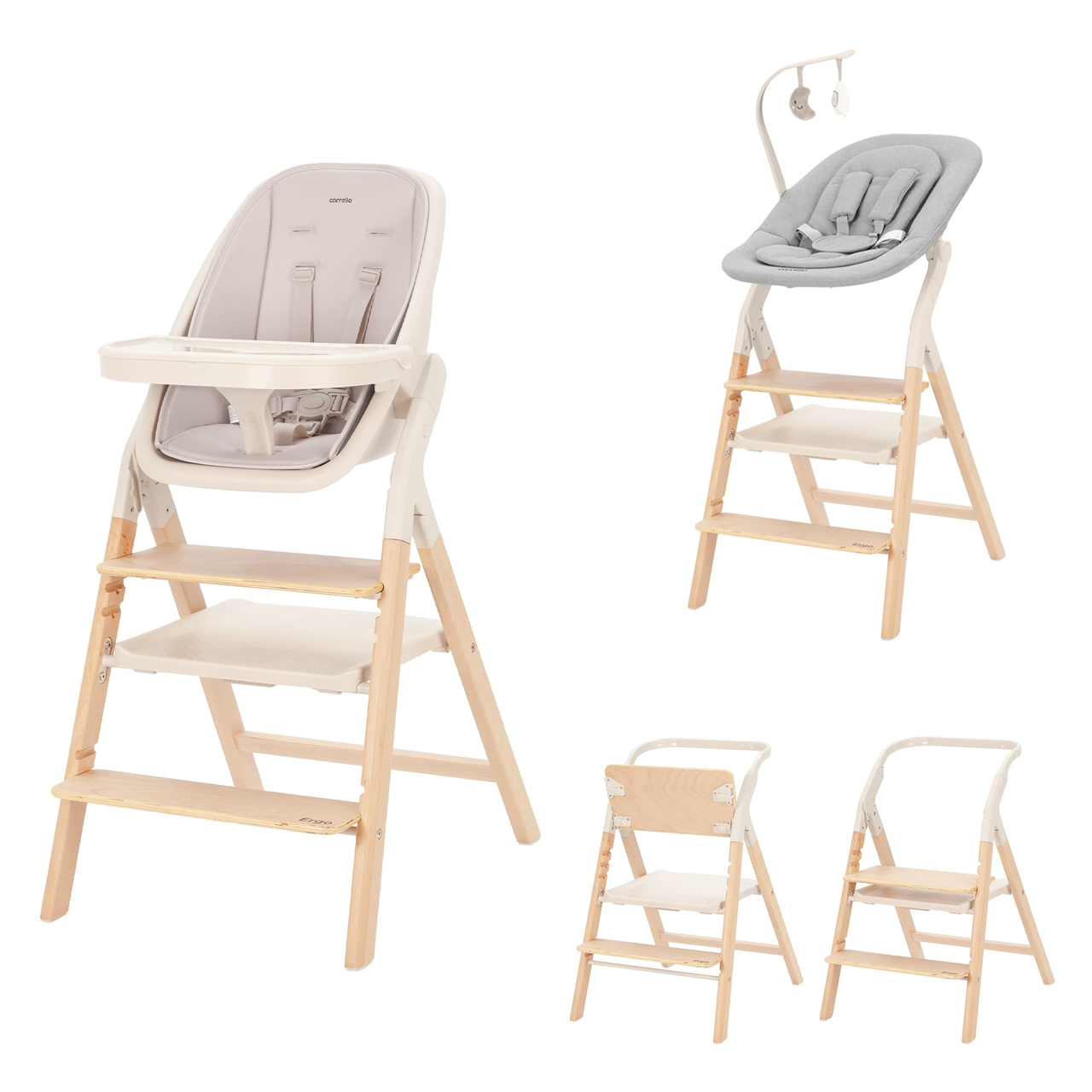 Стілець для годування CARRELLO Ergo CRL-16701, Sugar Beige