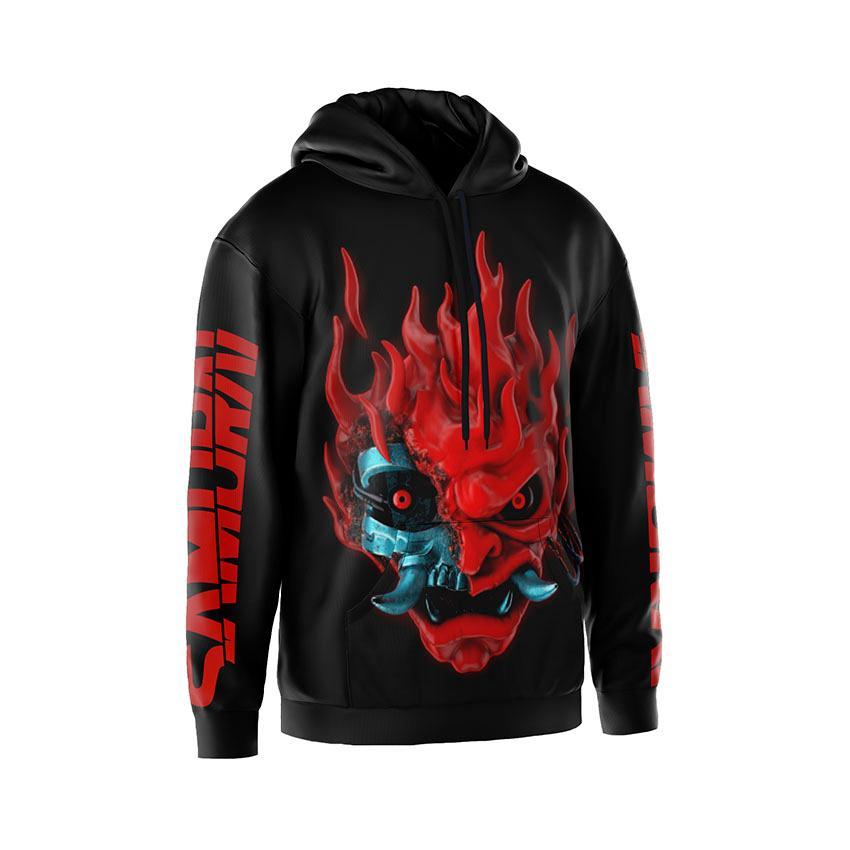 Худі чоловіче з принтом «Сила самурая. Power of Samurai»