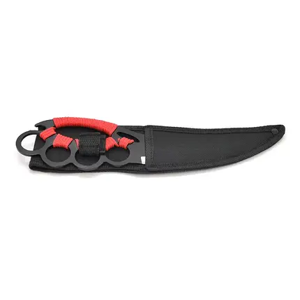 Ніж для кемпінгу SC-8115, Black-Red, Чохол, фото 3
