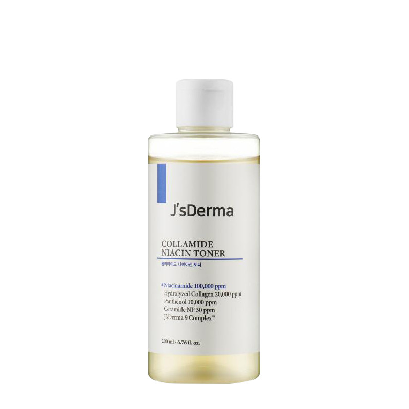 Тонер для комплексного зволоження з керамідами і колагеном J’sDerma Collamide Niacin Toner 200 ml